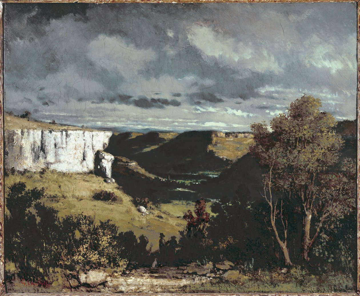Vista do Vale de Loue pelo tempo tempestuoso Pintura de Gustave Courbet (1819-1877) cerca de 1849 Dim 54x65 cm Strasbourg, Musee des Beaux-Arts de Gustave Courbet