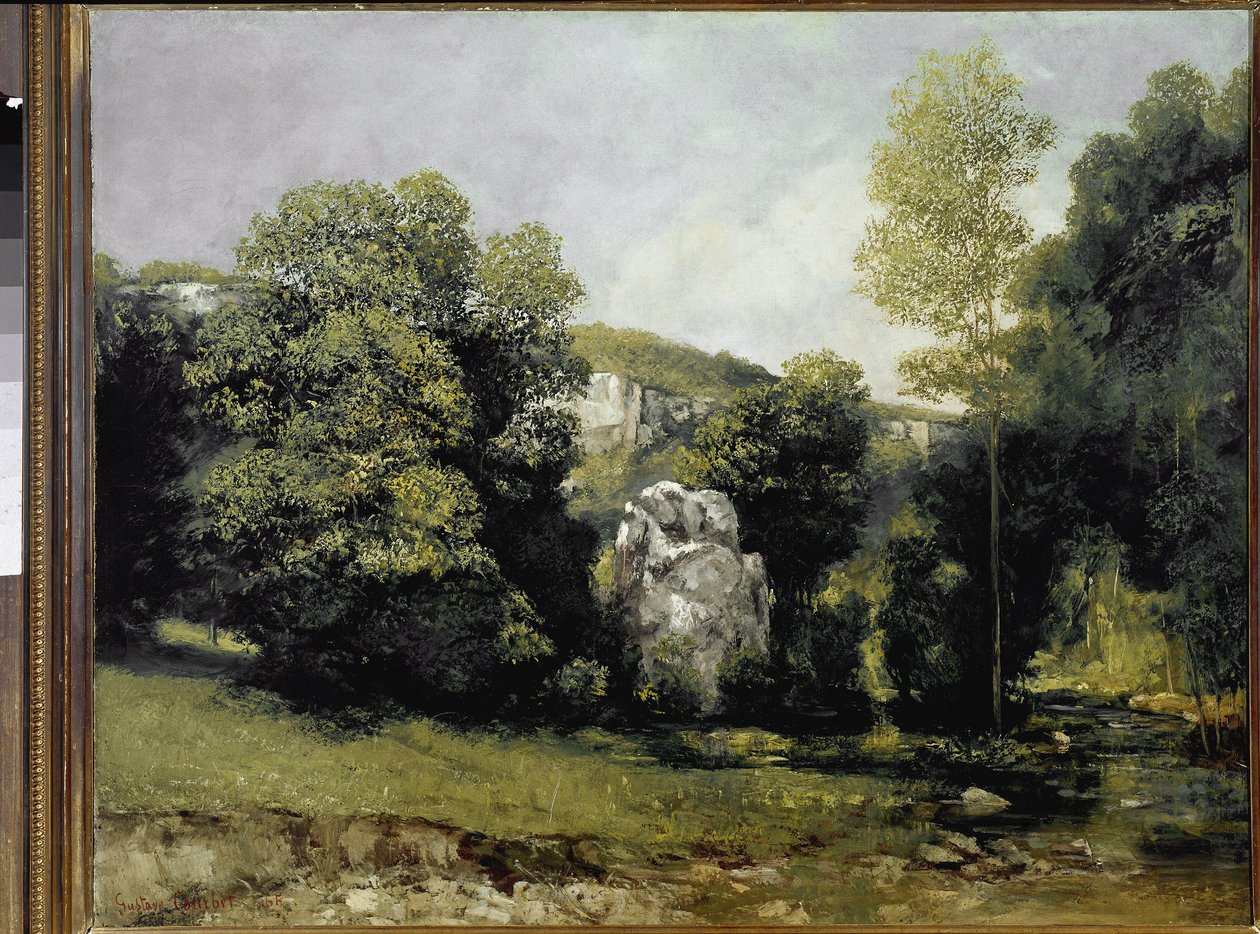 Vista do rio Breme (óleo sobre tela de Gustave Courbet