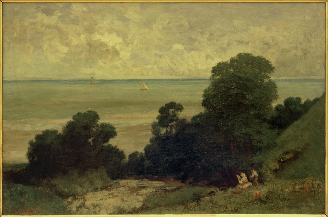 Vista tirada em Honfleur de Gustave Courbet