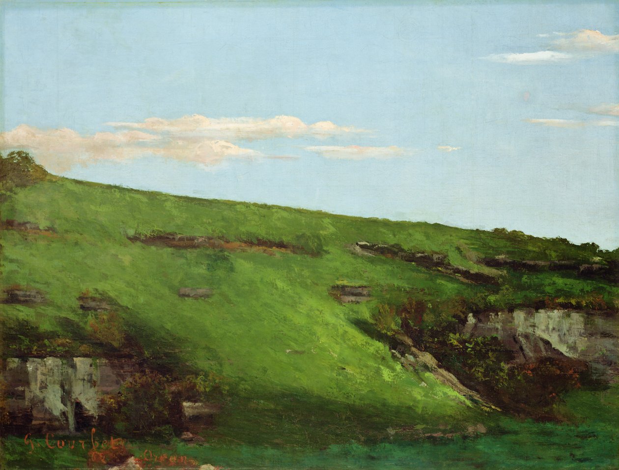 Wiesenhang perto de Ornans, 1862 de Gustave Courbet