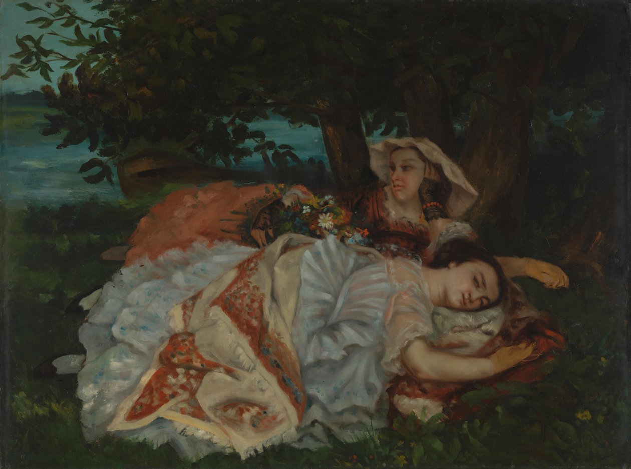 Moças na margem do Sena, antes de 1857 de Gustave Courbet