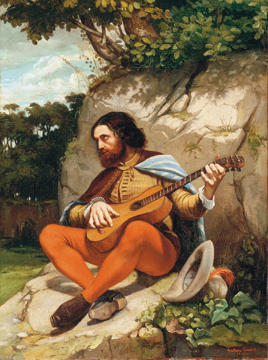 Jovem em uma paisagem de Gustave Courbet