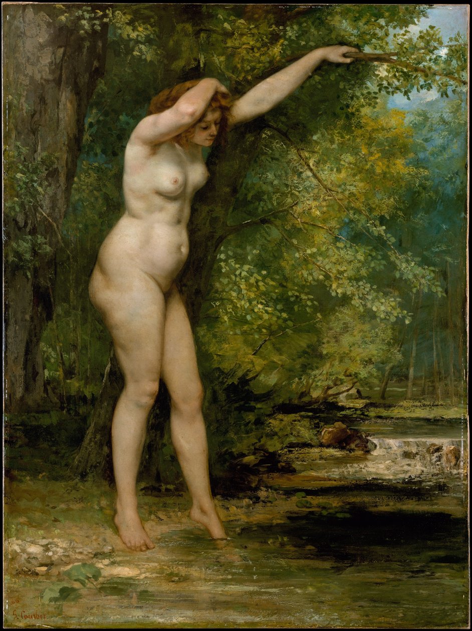 Jovem banhista de Gustave Courbet