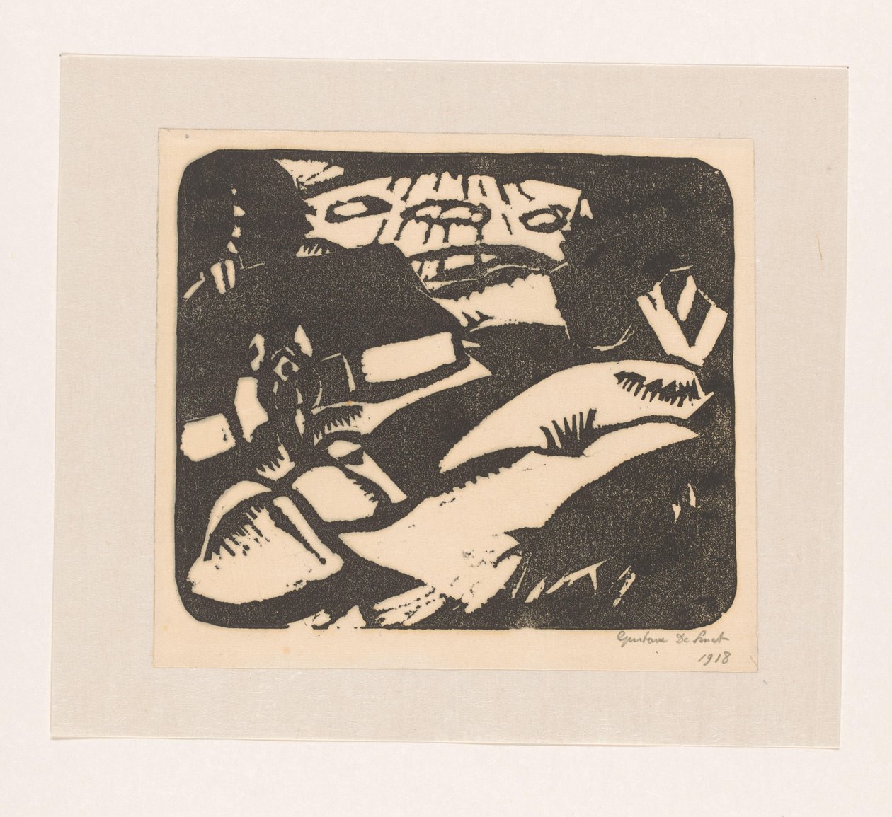 Campo e casa de Gustave De Smet (signed by artist)