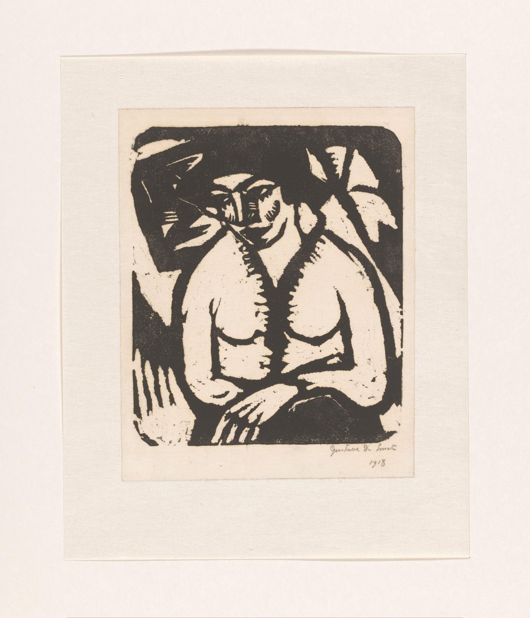 mulher sentada de Gustave De Smet (signed by artist)