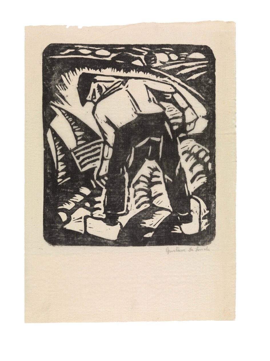 Neerlandês: Colhedor de batatas ou O Agricultor de Gustave de Smet