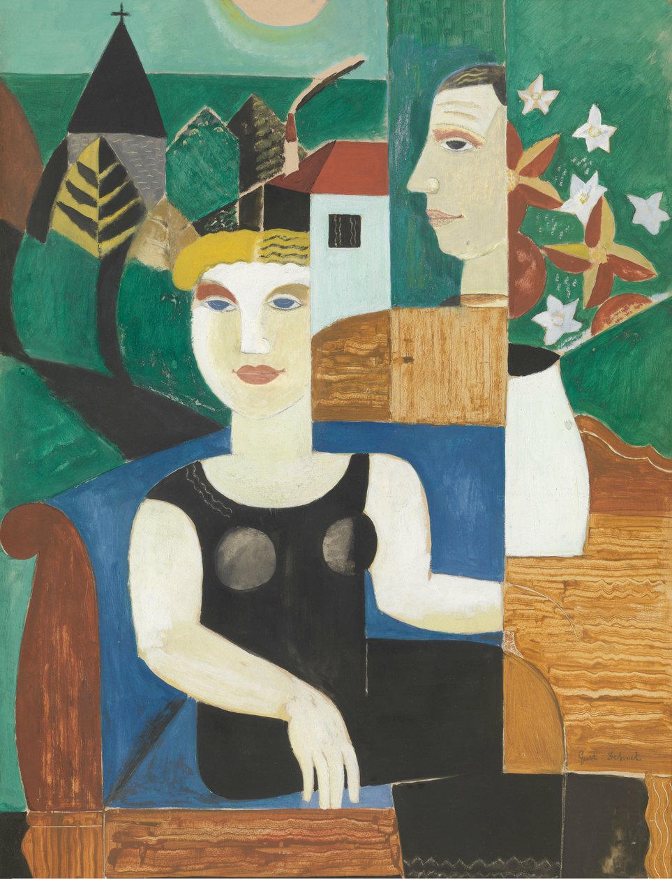 O artista e a sua mulher ao luar (Us in Deurle) de Gustave de Smet