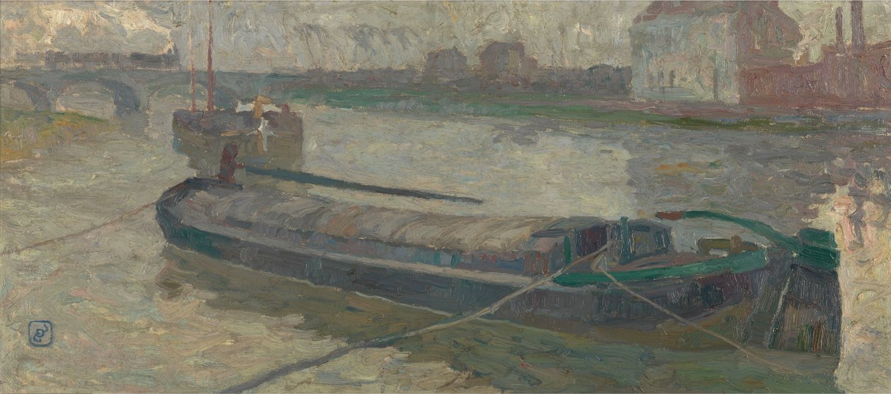 Vista do Stropbrug em Gand de Gustave de Smet