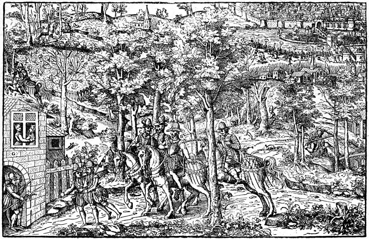 Assassinato de François De Guise por Jean Poltrot de Mere, 1898 de Gustave Demoulin