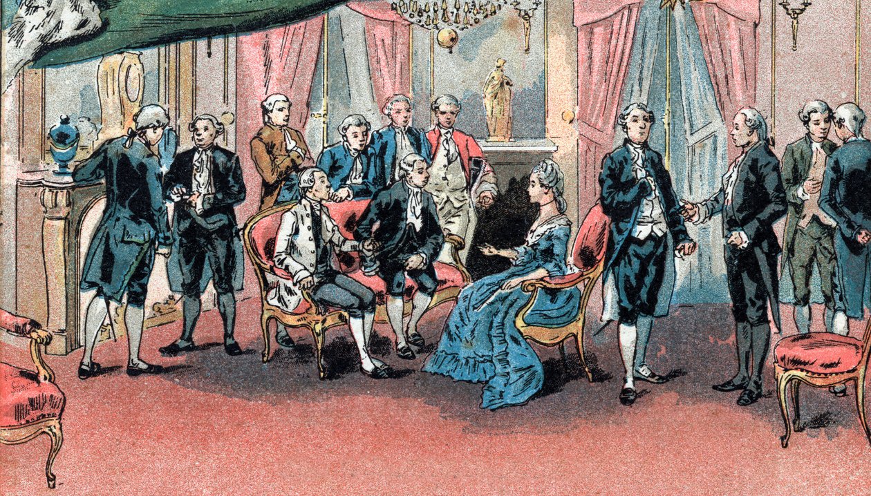 Salão de Suzanne Curchod de Gustave Demoulin