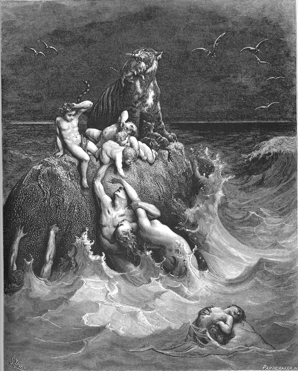 O Grande Dilúvio (Gen. 7:11-24) de Gustave Dore