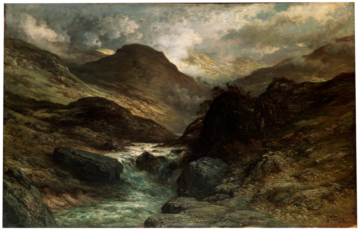 Um desfiladeiro, 1878. de Gustave Dore