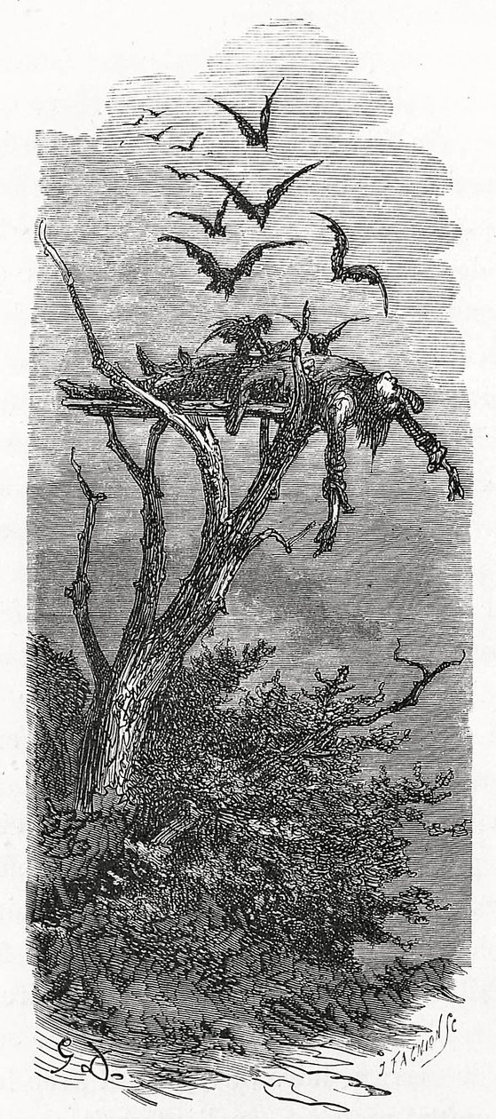 Um enterro celta do céu, 1866 de Gustave Dore