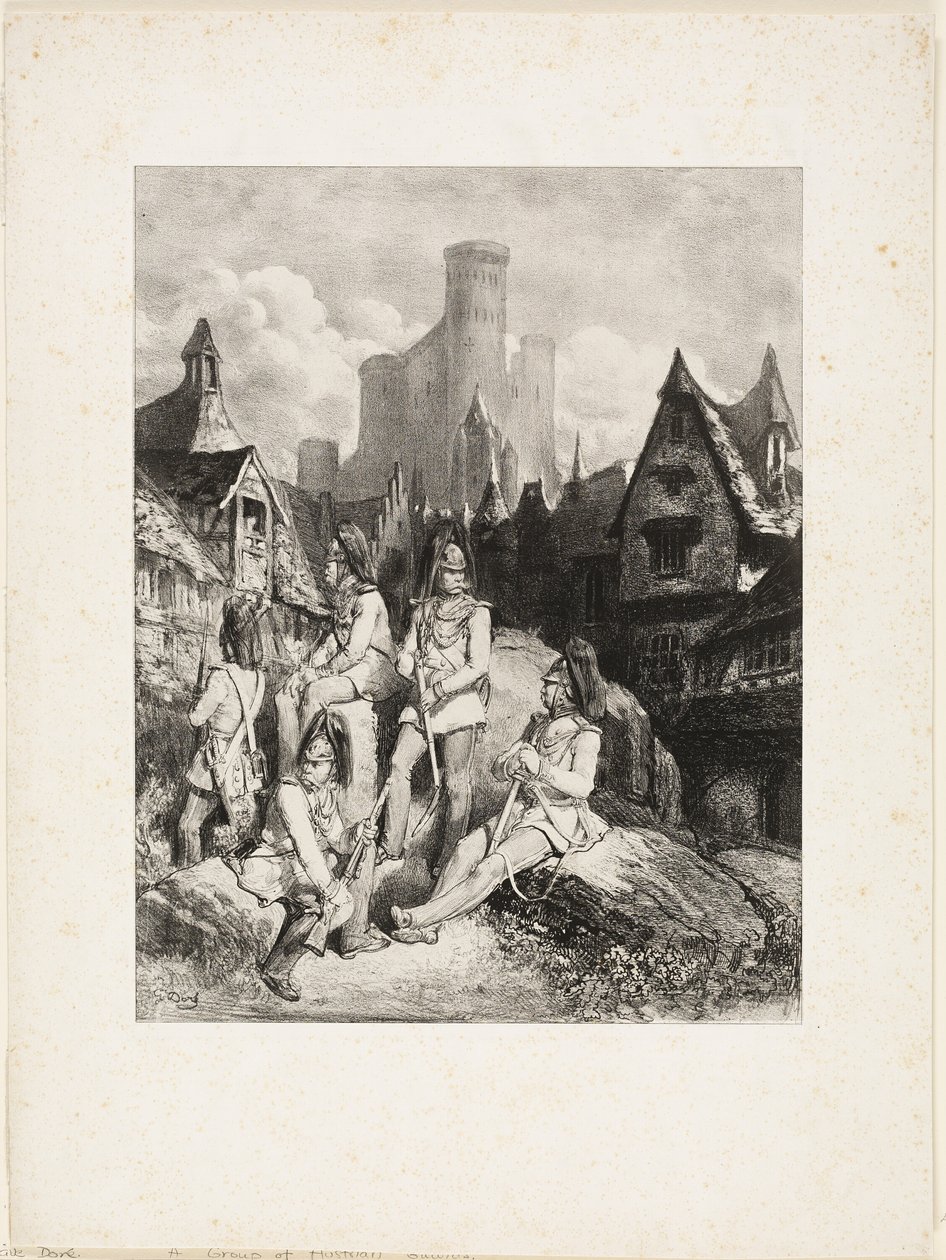 Um grupo de guardas austríacos de Gustave Dore