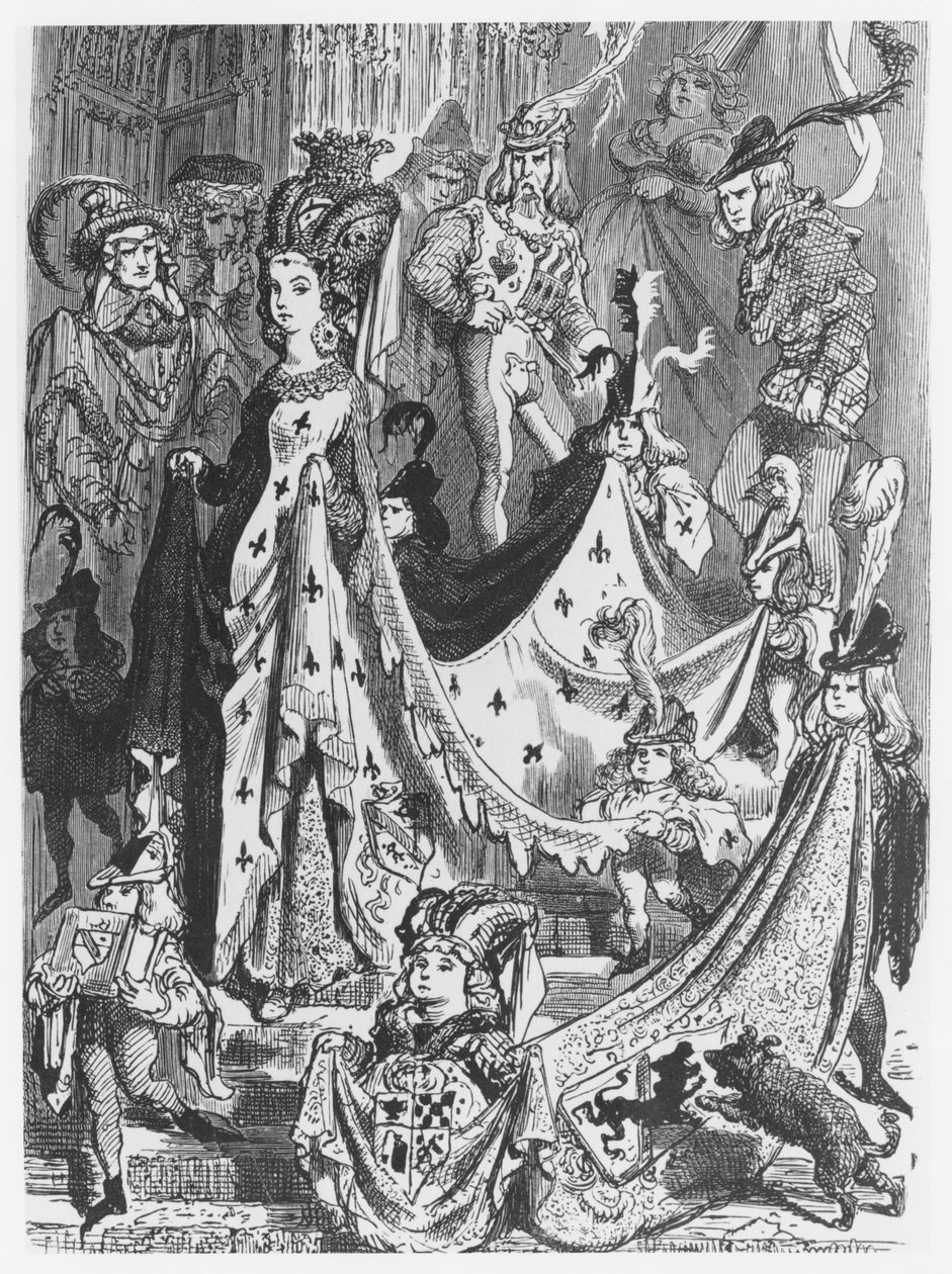 Uma rainha, ilustração de &39;Les Contes Drolatiques&39; por Honore de Balzac (1799-1850) de Gustave Dore