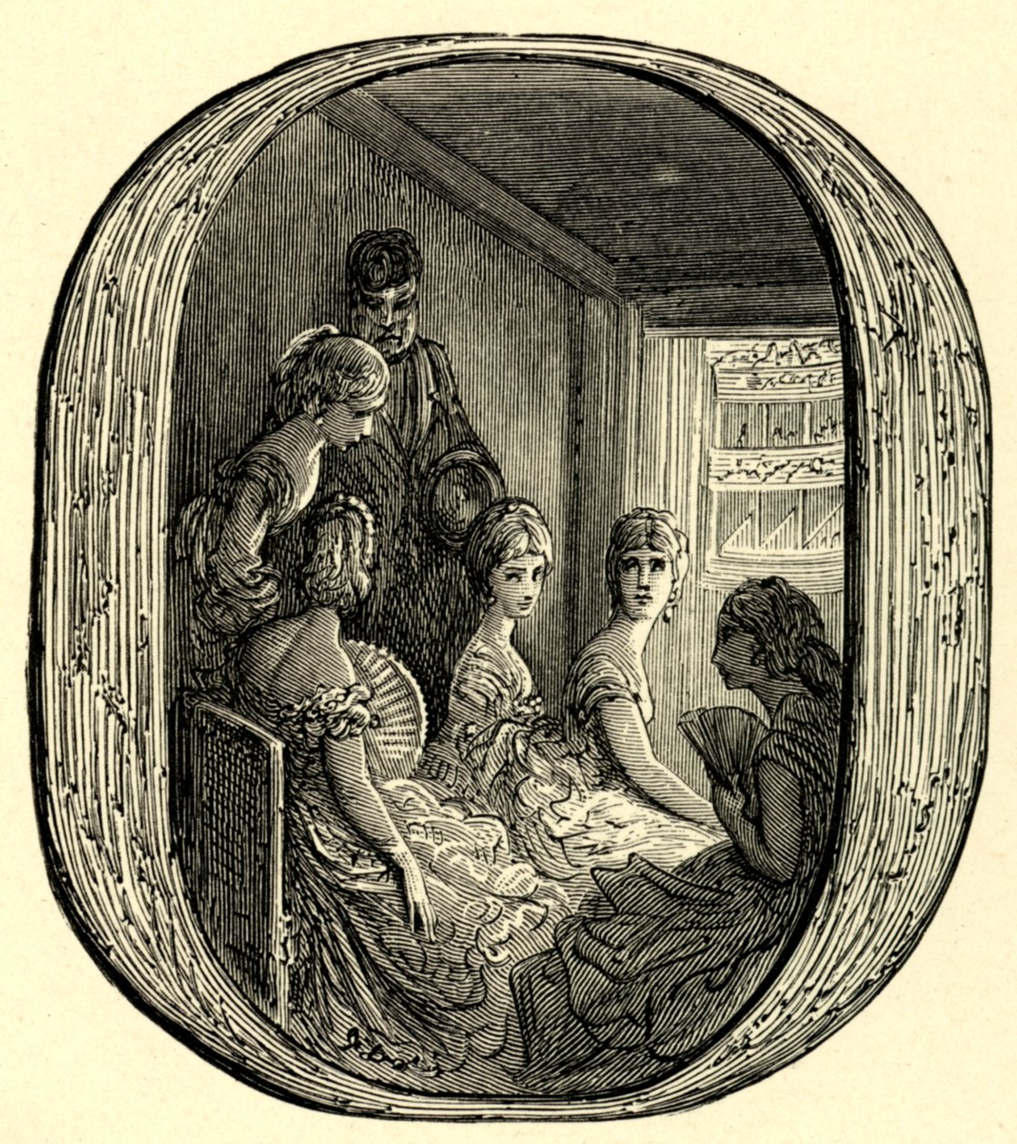 Uma caixa de ópera em de Gustave Dore