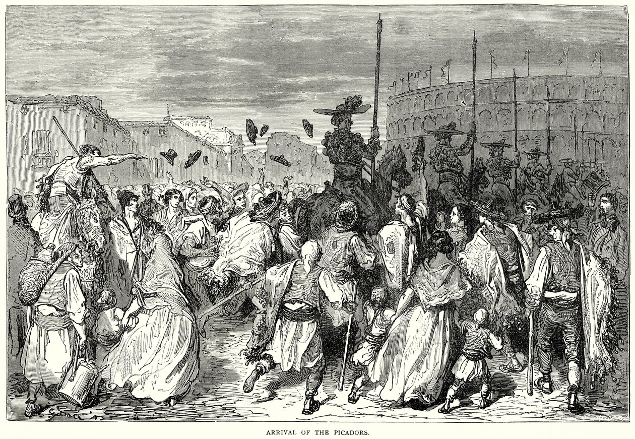 Chegada dos Picadores (gravura) de Gustave Dore