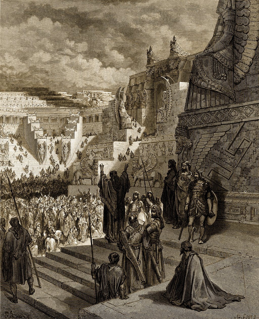 Artaxerxes concedendo liberdade aos judeus. - Bíblia de Gustave Dore