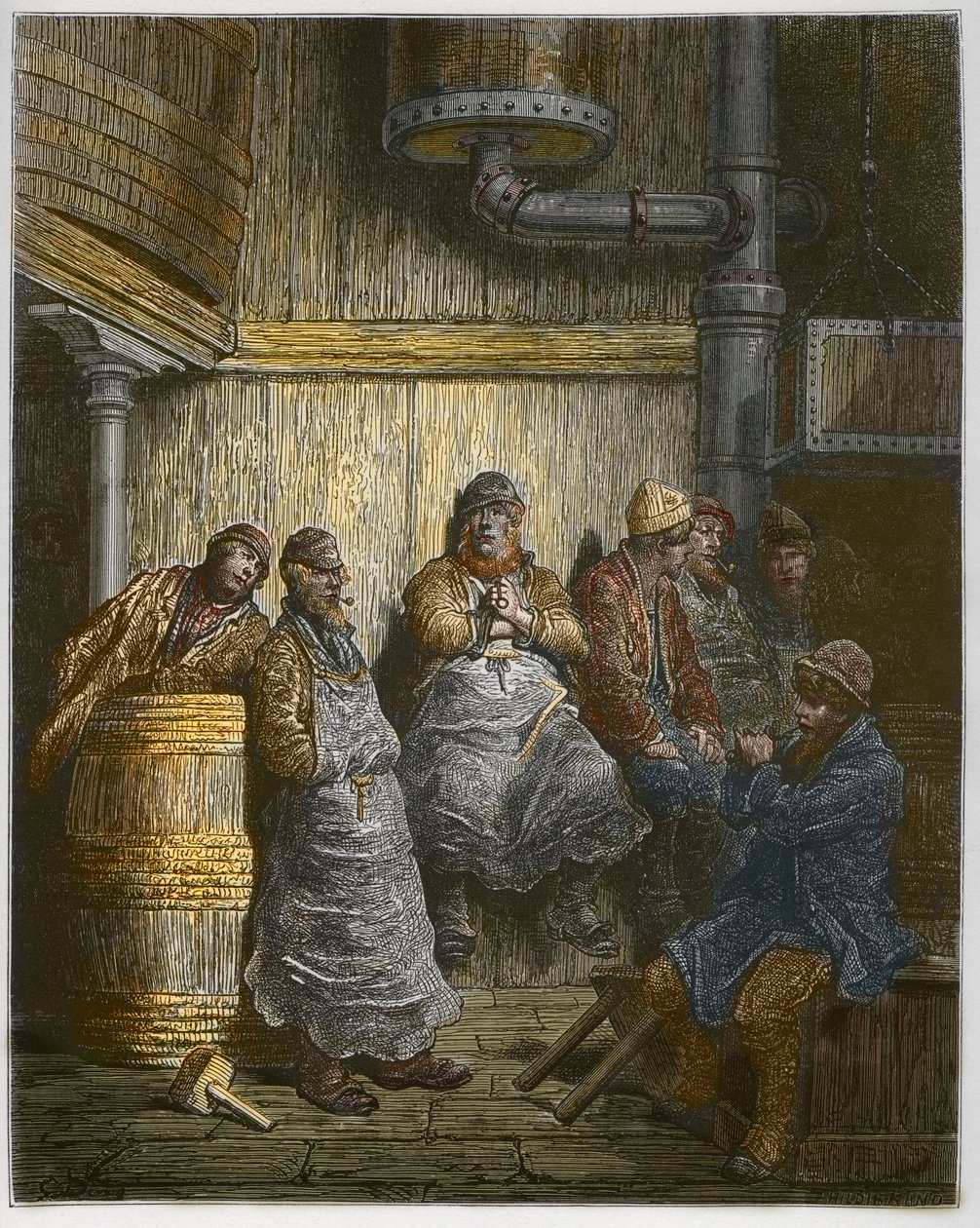Barclay Perkins Brewery Workers fazendo uma pausa - de 