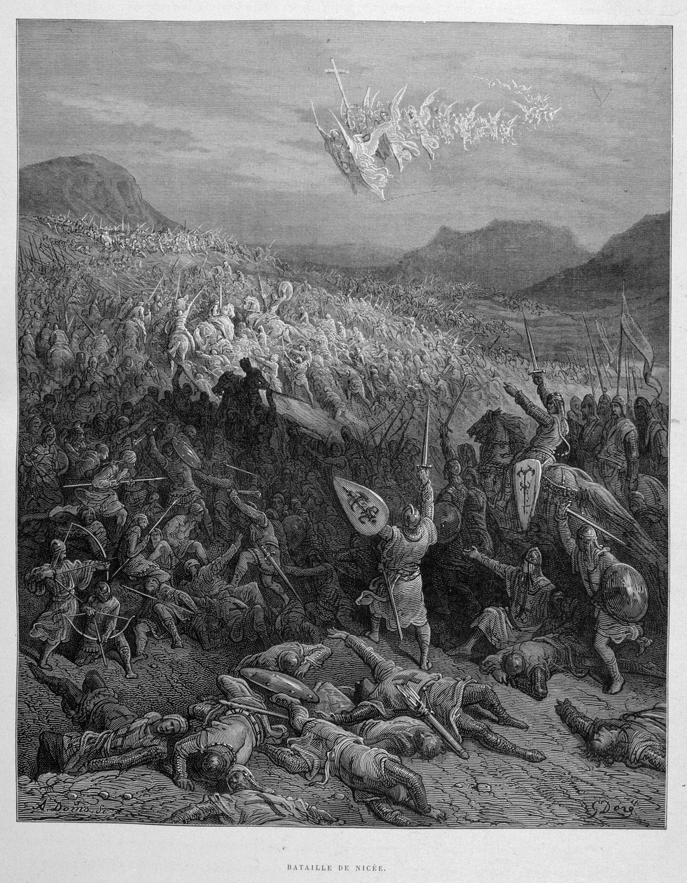 Batalha de Nicéia durante a primeira cruzada de Gustave Doré de Gustave Dore