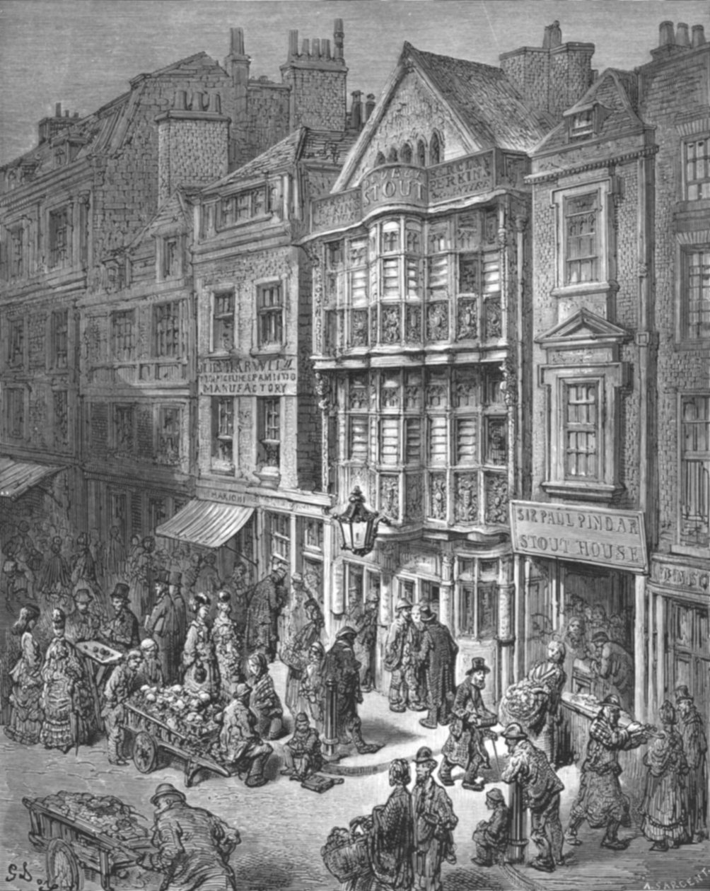 Rua Bishopsgate, 1872. de Gustave Dore