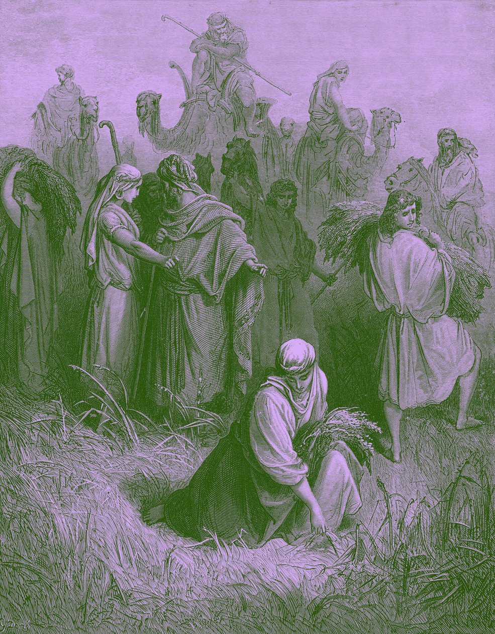Boaz e Ruth - Bíblia de Gustave Dore