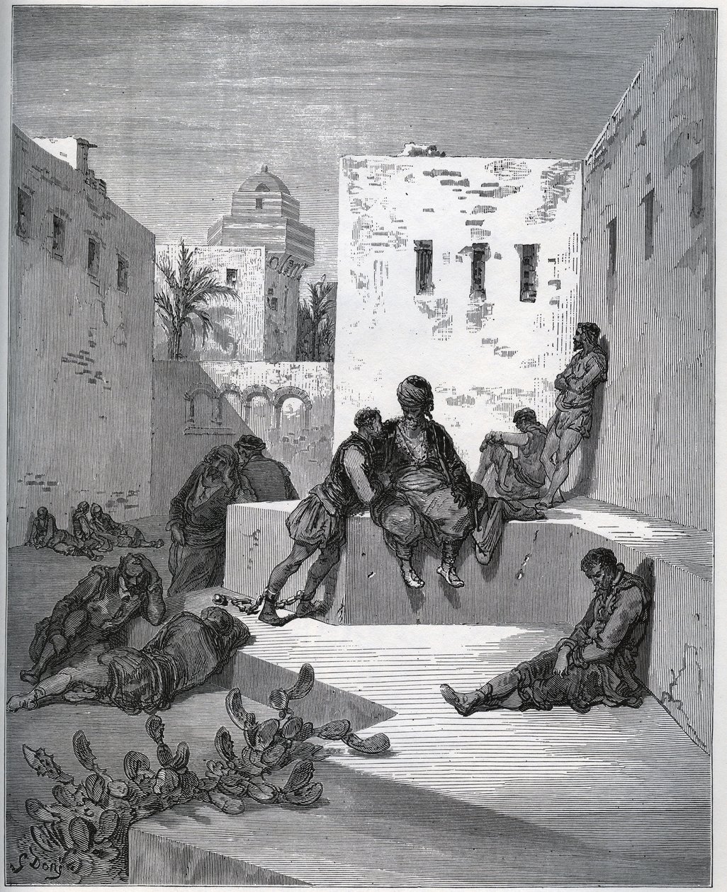 História cativa. Pátio da Bagne d