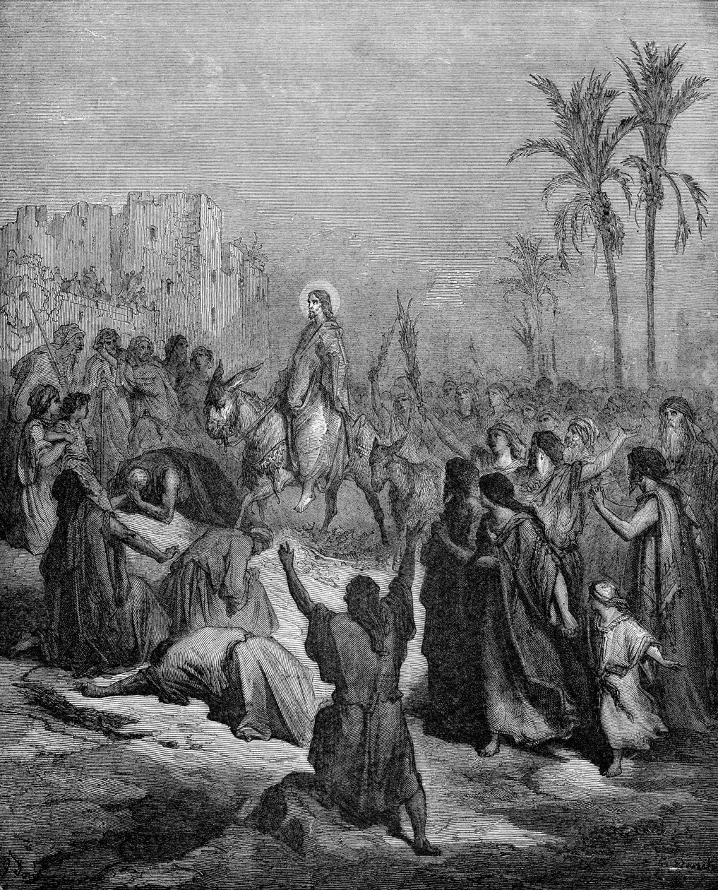 A entrada de Cristo em Jerusalém de Gustave Dore
