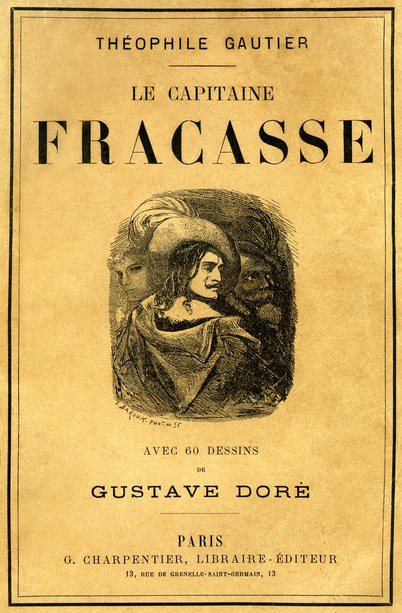 Capa do livro de Theophile Gautier "Le Capitaine Fracasse", ilustrado por Gustave Dore, edição Charpentier do final do século XIX. de Gustave Dore