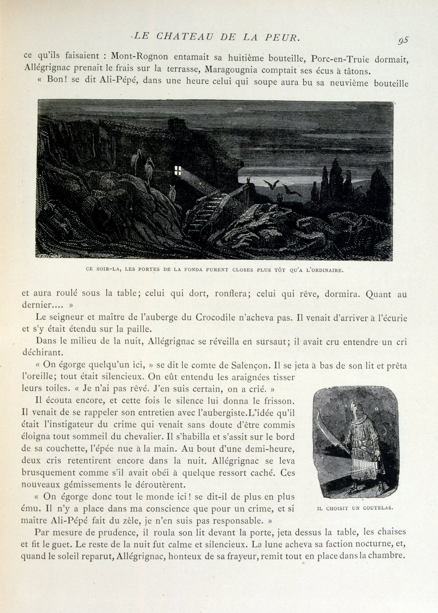 Croque-Mitaine; ilustração 1863, de Gustave Dore (1832 1883); artista francês, gravador, ilustrador. Croque-Mitaine (O papão) um personagem maléfico apresentado às crianças para assustá-las e assim torná-las mais sábias. de Gustave Dore