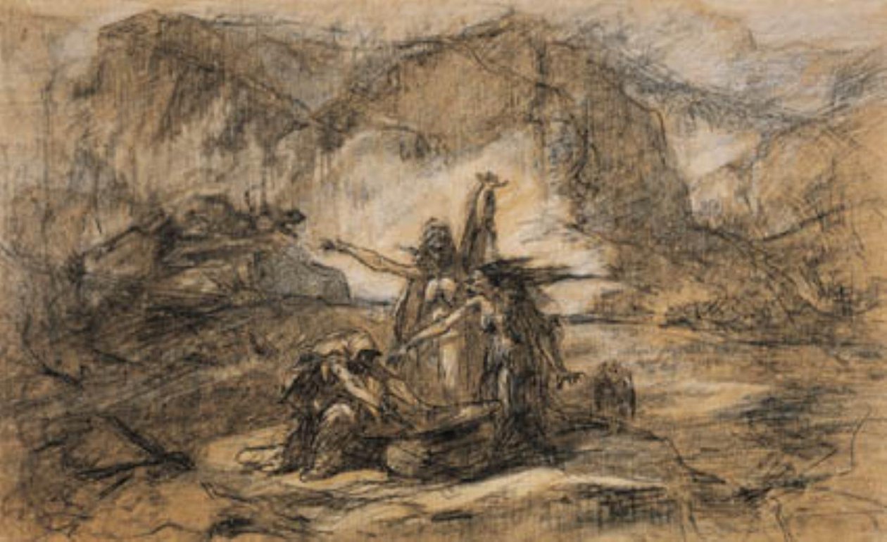 As três bruxas de Macbeth de Shakespeare de Gustave Dore