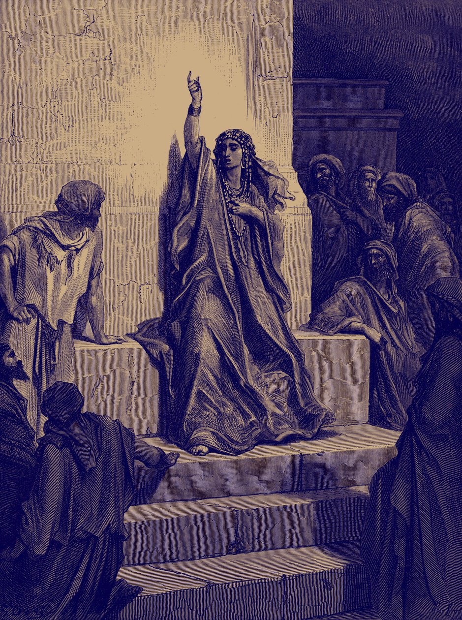 A canção de triunfo de Deborah por Doré. - Bíblia de Gustave Dore