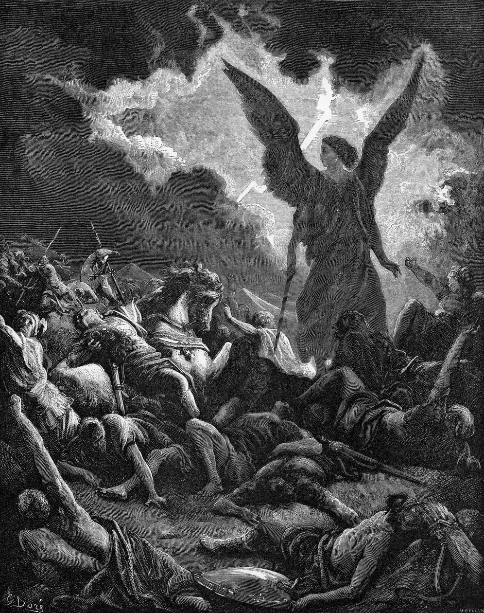 Destruição do anfitrião do Sennacherib de Gustave Dore