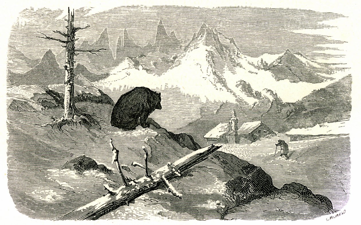 Gravura de Gustave Dore ilustrando o livro "Voyage aux Pyrenees d