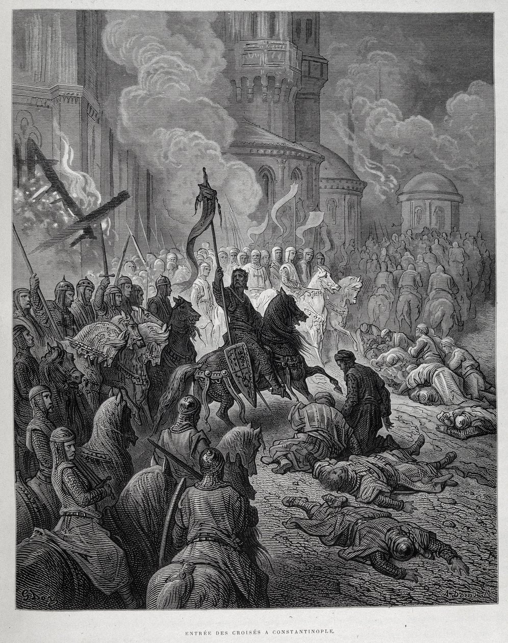 Entrada dos Cruzados em Constantinopla durante a Quarta Cruzada de Gustave Doré. de Gustave Dore