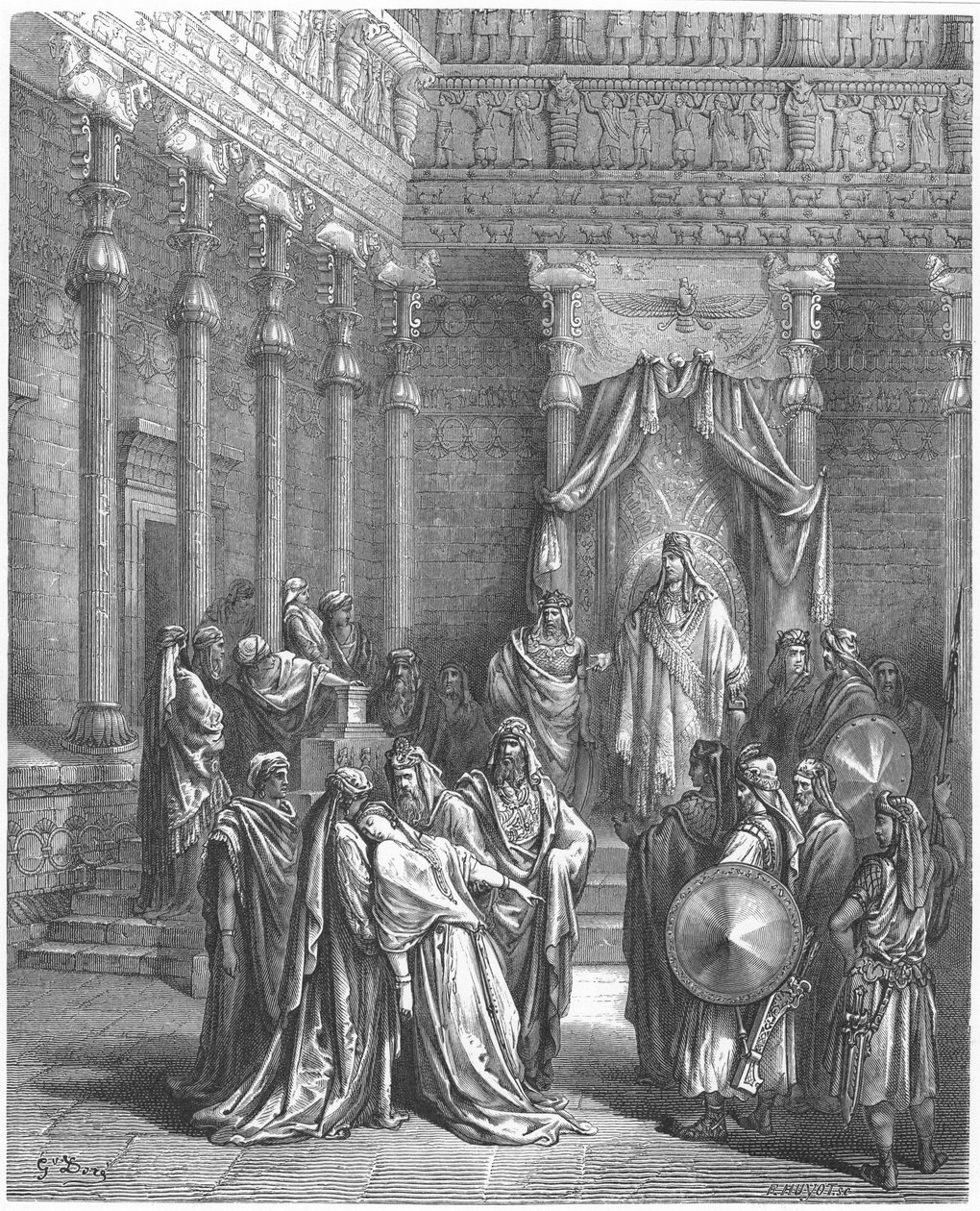 Ester na presença de Assuero, 1866 de Gustave Dore