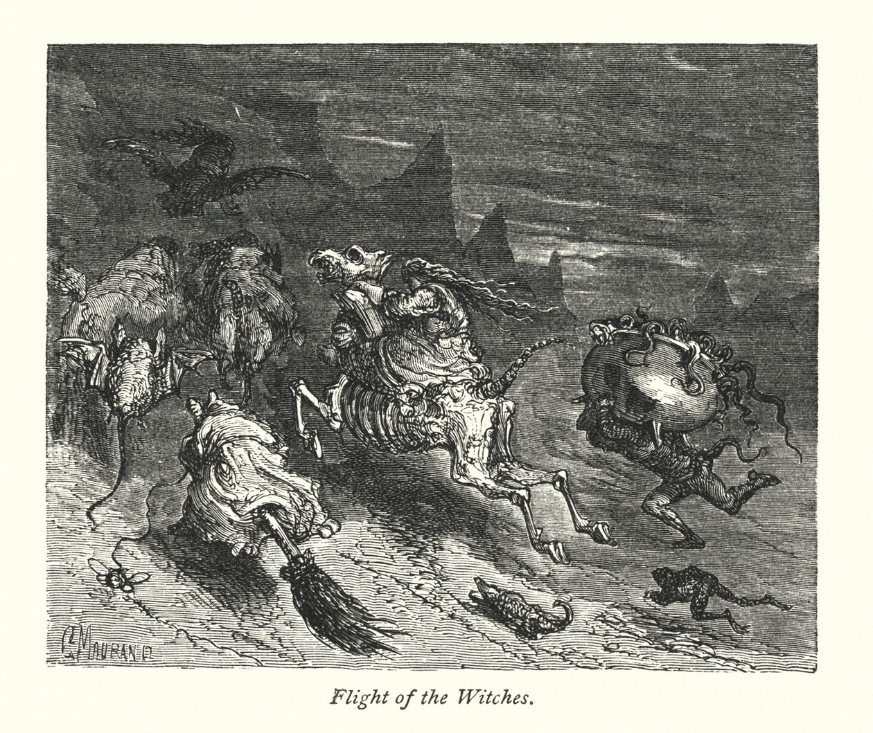 Voo das Bruxas (gravura) de Gustave Dore