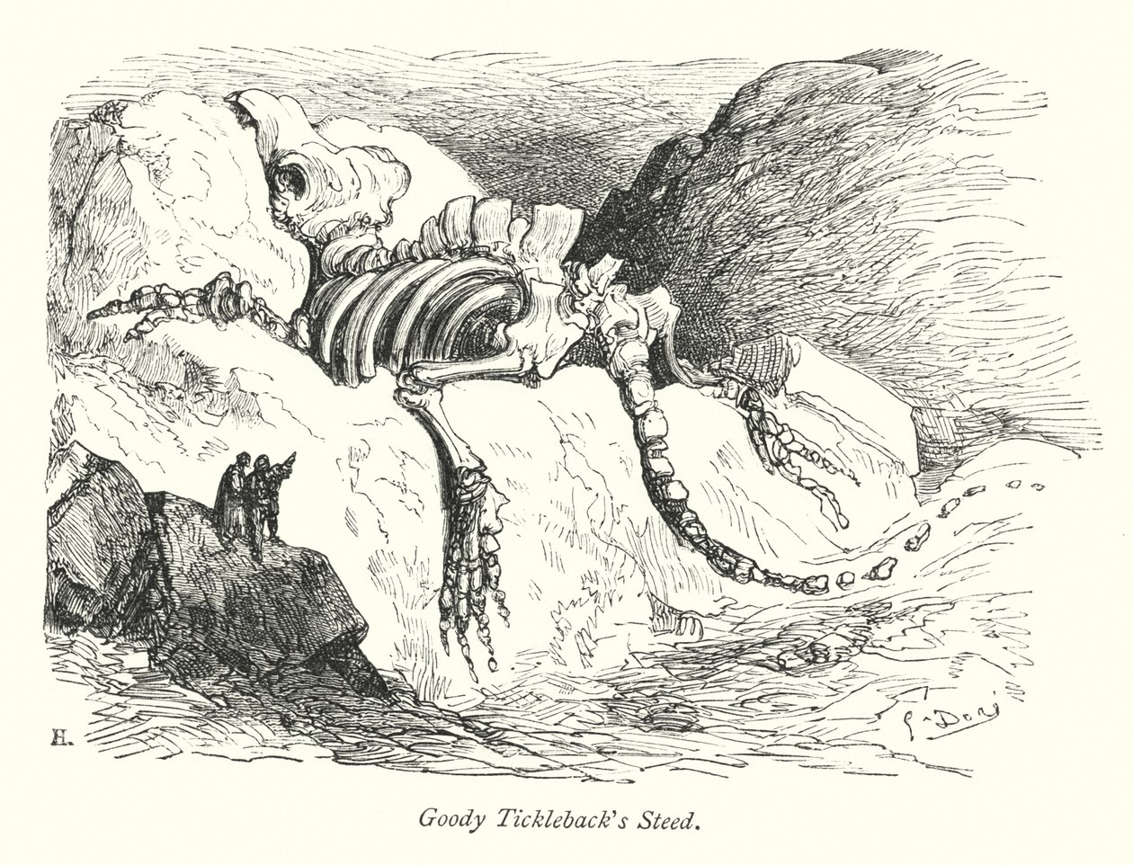 O corcel de Goody Tickleback (gravura) de Gustave Dore