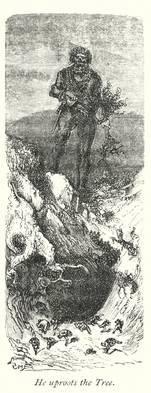 Ele arranca a árvore (gravura) de Gustave Dore
