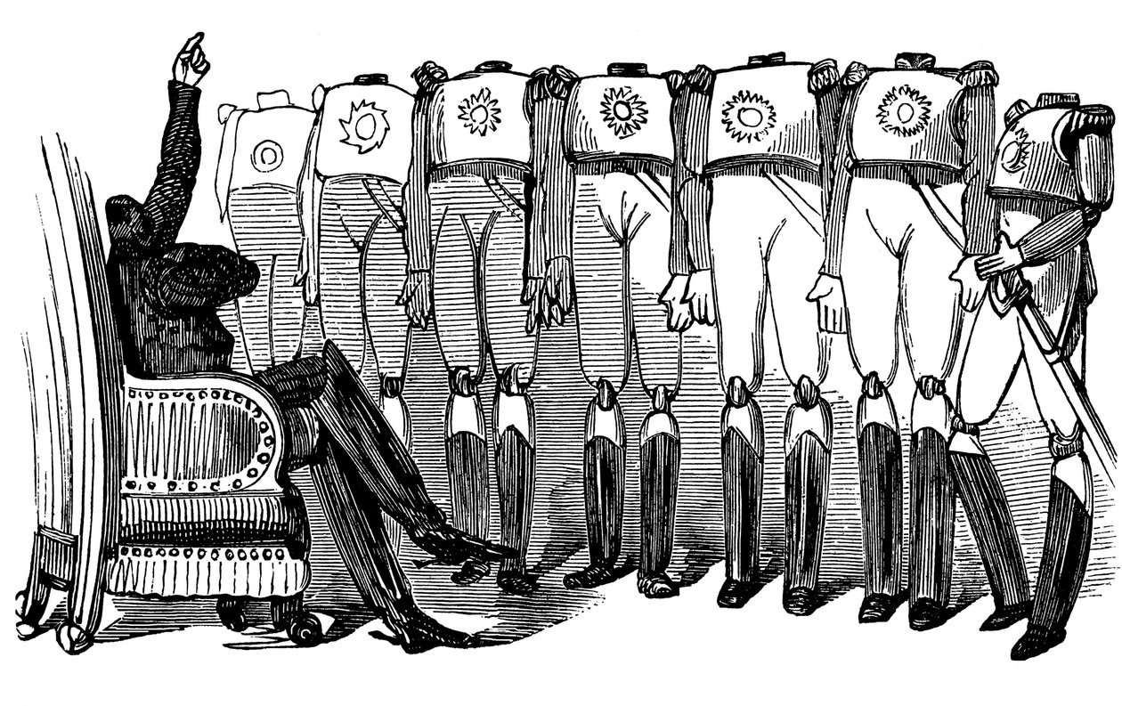 História da Rússia Sagrada. Nicholas I faz um discurso perante os guardas, 1854. de Gustave Dore