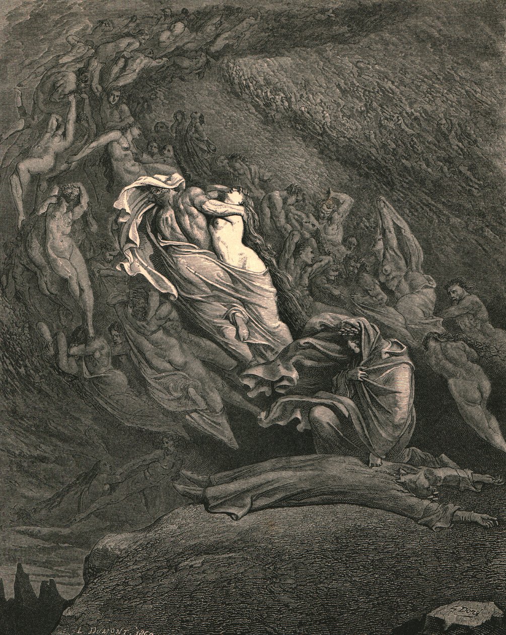Por desmaio de compaixão, parecia não muito longe da morte, c1890. de Gustave Dore