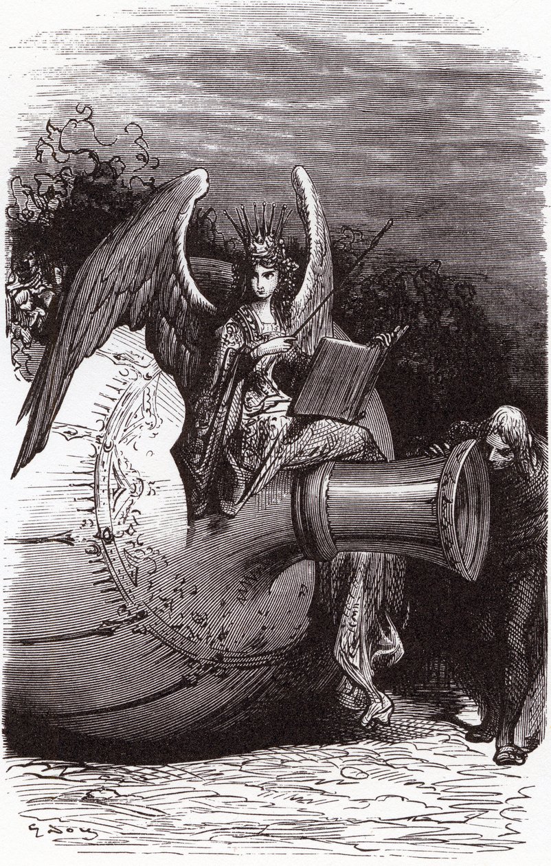 Ilustração de Gustave Dore para as obras completas de François Rabelais: a garrafa de mergulho (quinto livro) de Gustave Dore
