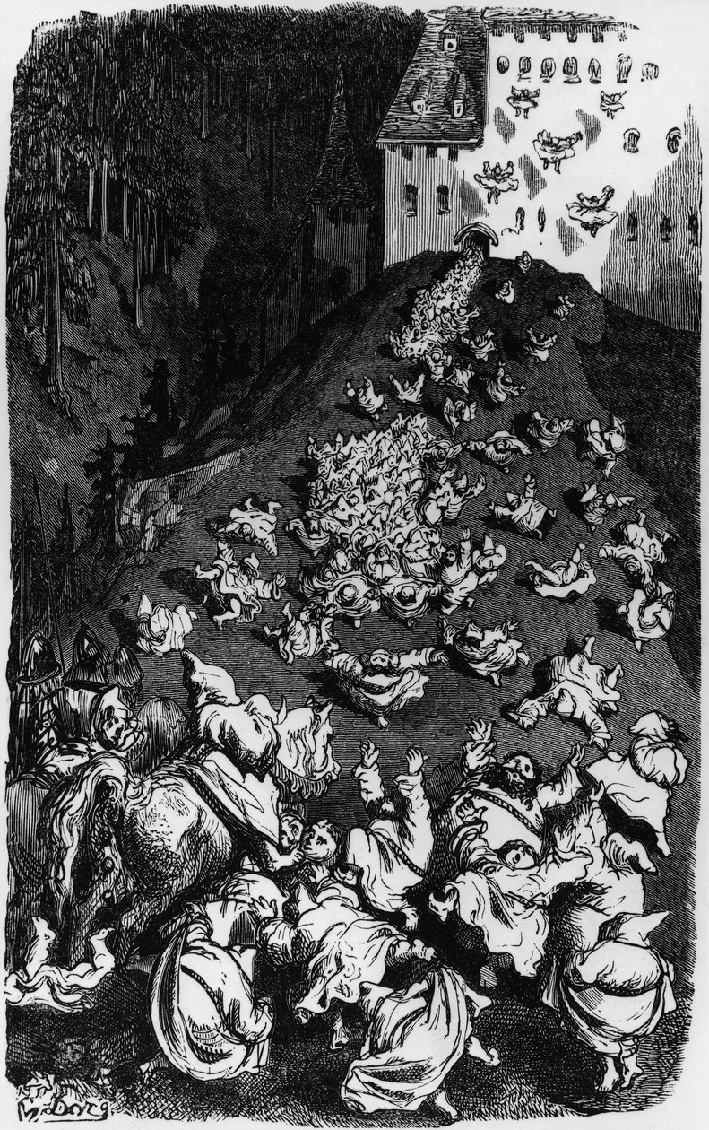Ilustração para Coletânea de contos humorísticos (Contes drolatiques), de Honore de Balzac (1799-1850) de Gustave Dore