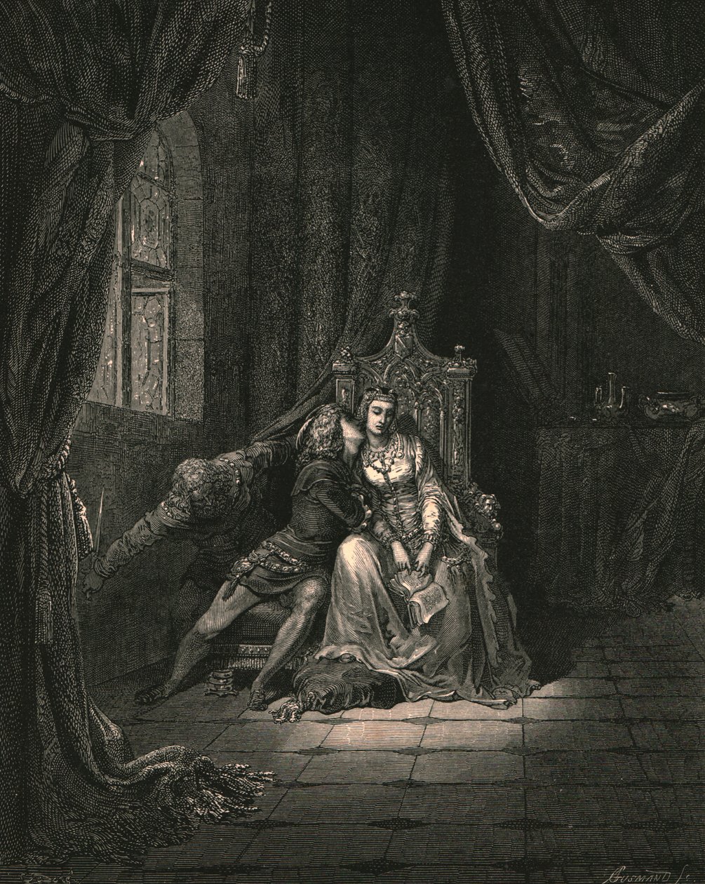 Nas folhas daquele dia, não lemos mais, c1890. de Gustave Dore