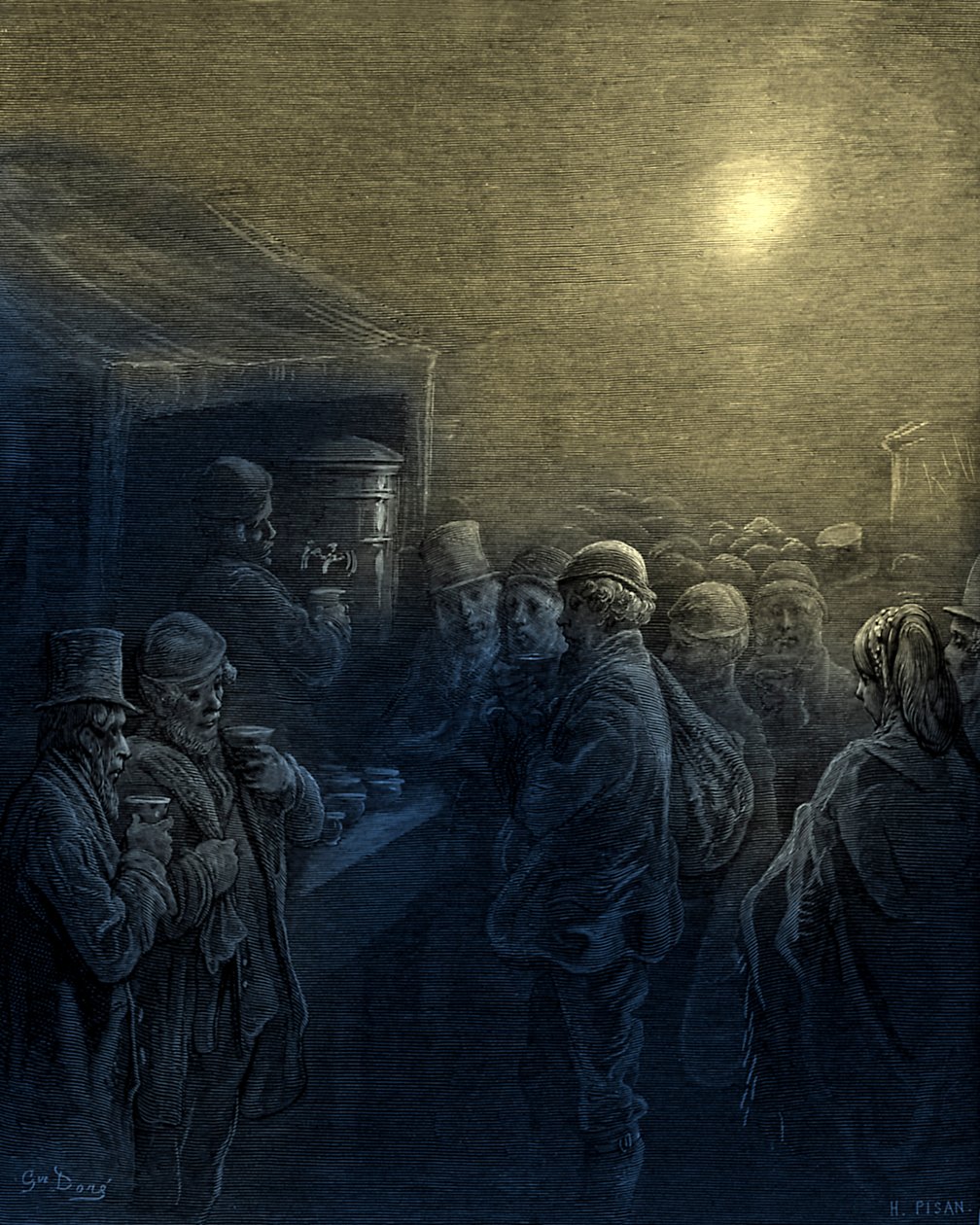 Dentro das docas por Gustave Doré de Gustave Dore