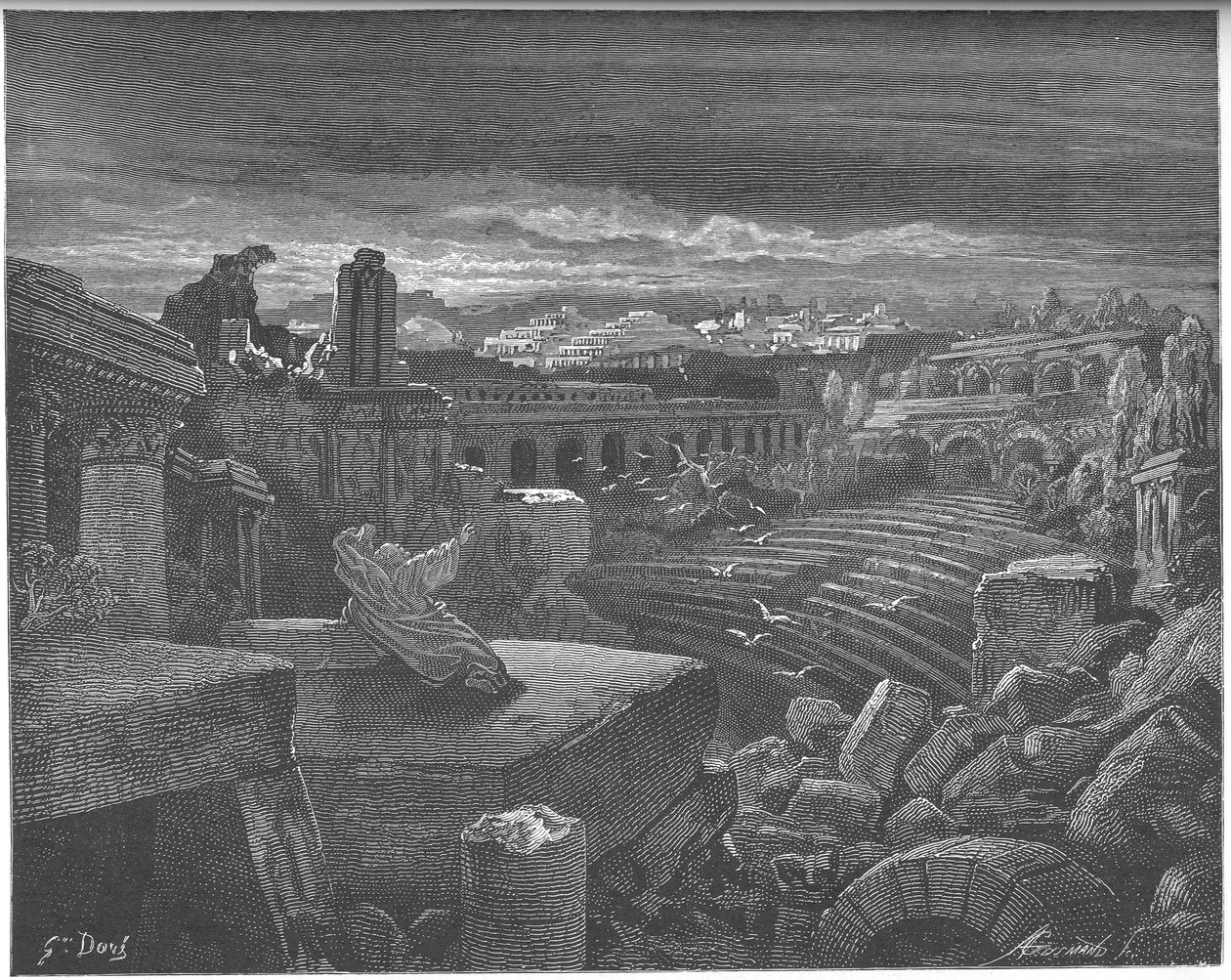 Visão de Isaías sobre a destruição da Babilônia, 1897 de Gustave Dore