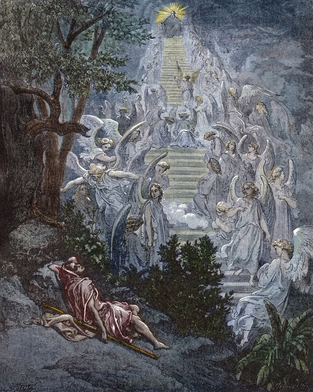 Biblia Da Escada De Jacobs Ilustração De Um Anjo Da Guarda