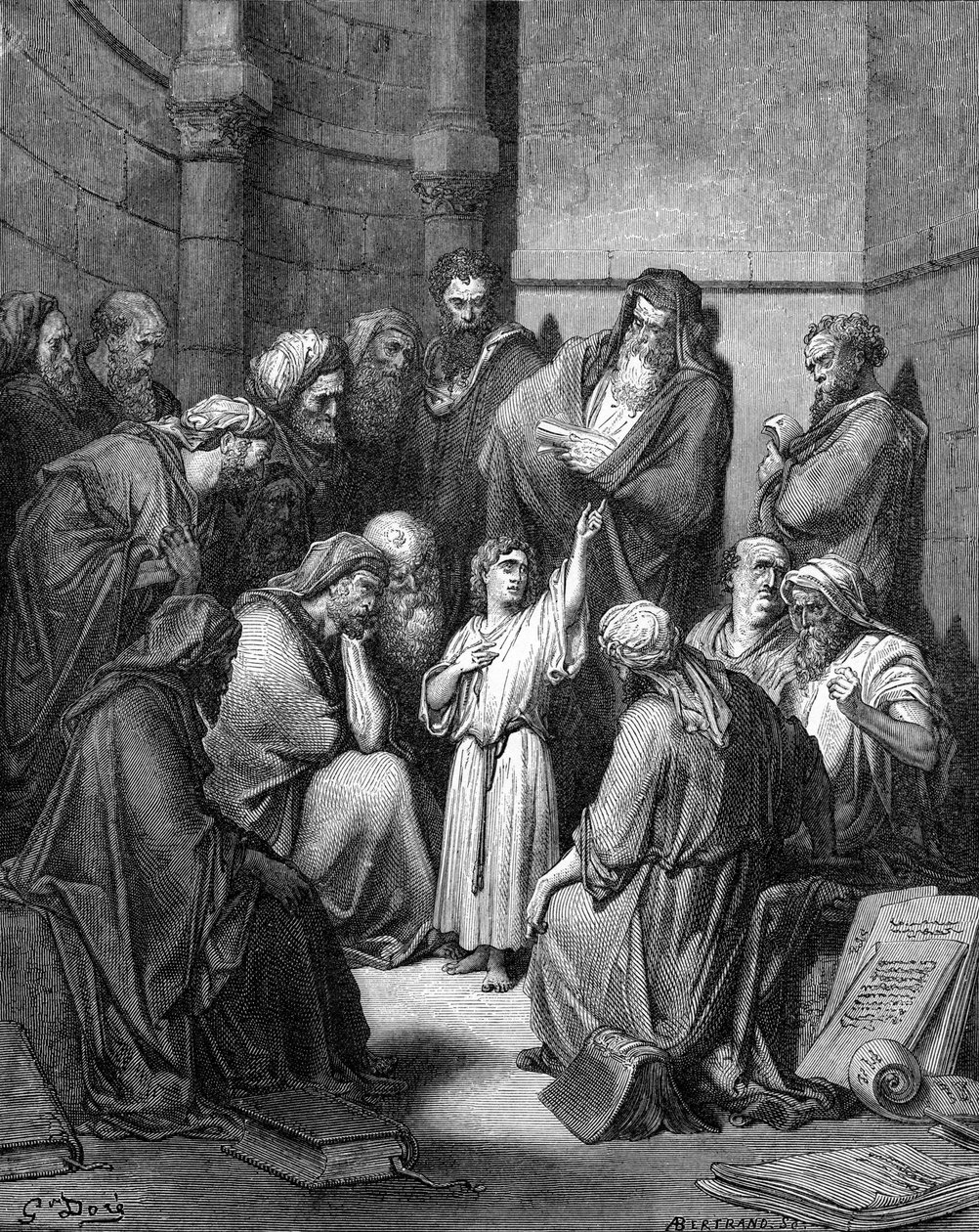 Jesus questionando os médicos de Gustave Dore