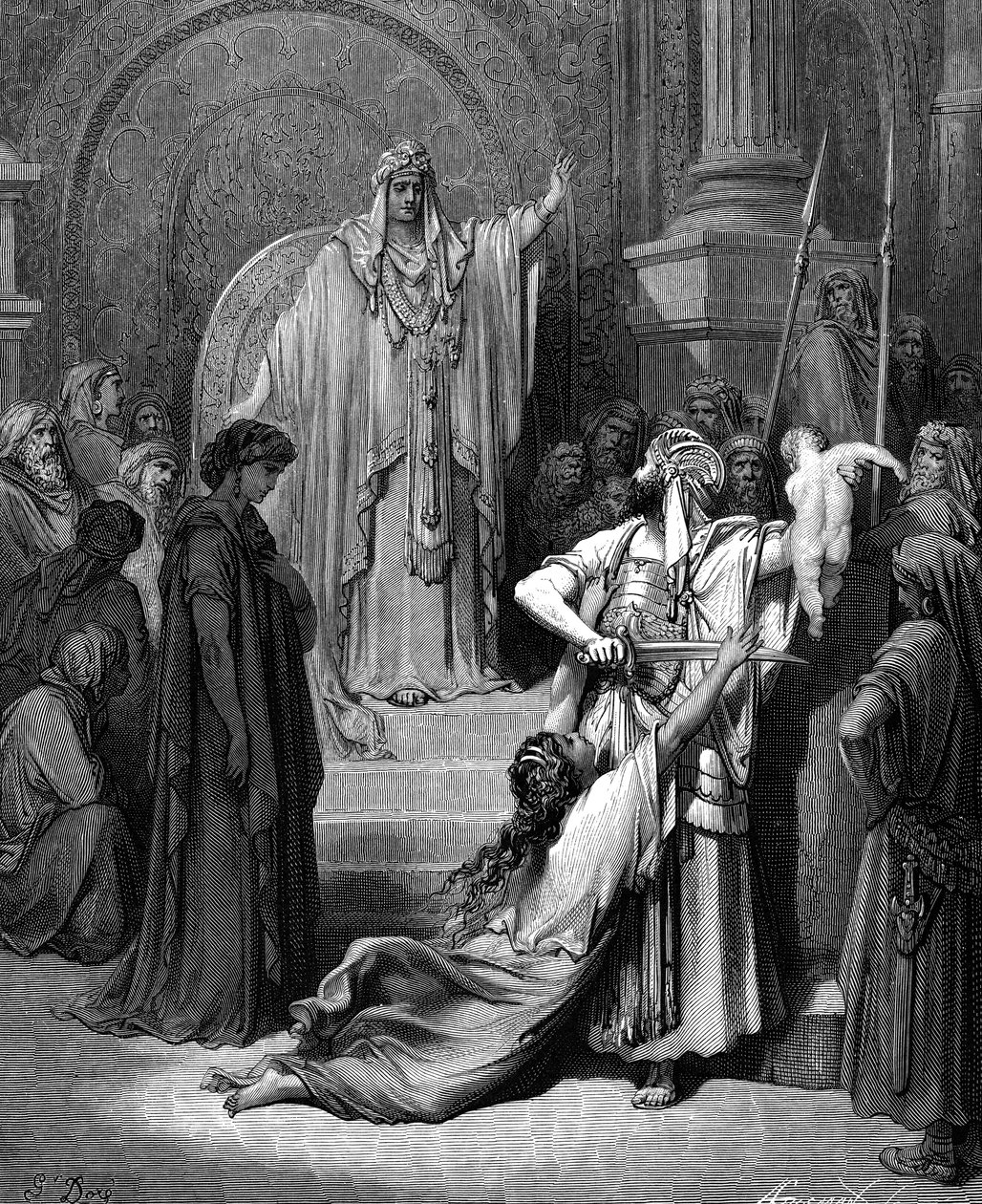 Julgamento de Salomão, 1866 de Gustave Dore