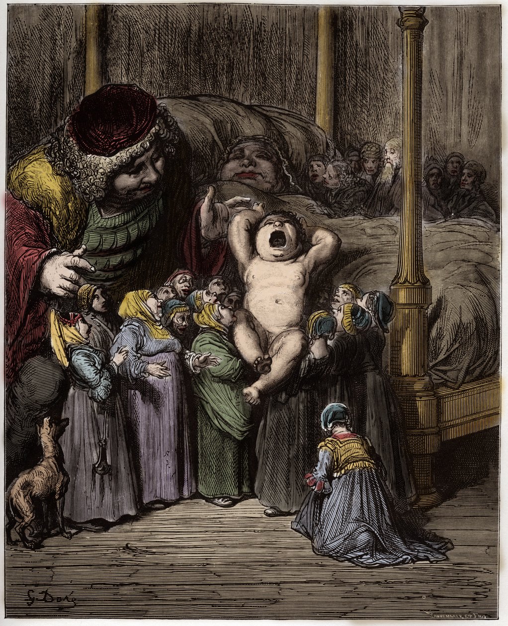 La Naissance de Gargantua - O nascimento de Gargantua - ilustração de 